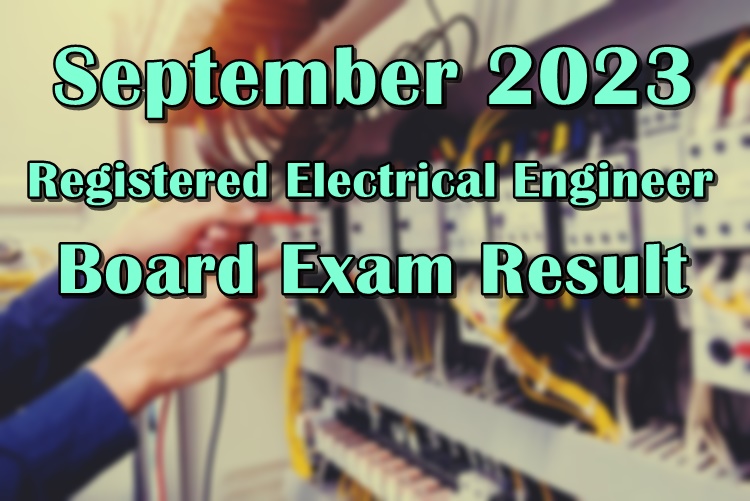 REE Board Exam Result September 2023 Registered Electrical Engineer